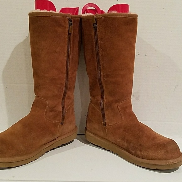 LADIES UGG TALL SUEDE BOOTS (sz 5) - Picture 4 of 6
